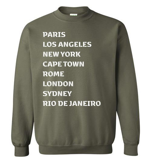 Travel Goals Shirt-Unisex Crewneck Sweatshirt-The Work Hard Travel Well Store