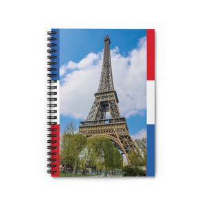 Eiffel Towel Spiral Notebook - Ruled Line-Paper products-The Work Hard Travel Well Store