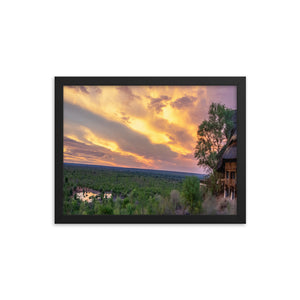 Real African Sunset Photo-Framed Poster-The Work Hard Travel Well Store