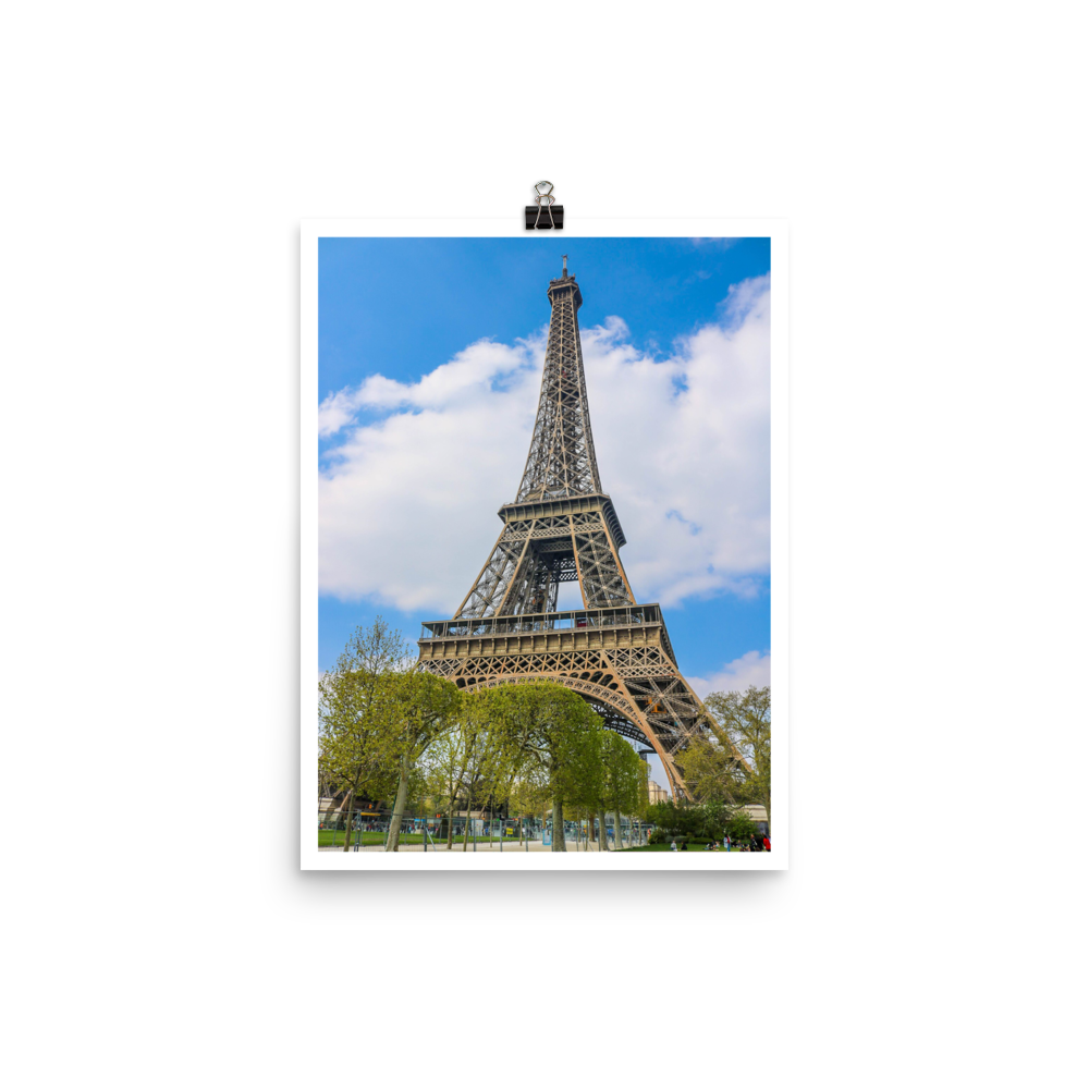 Eiffel Tower Photo Poster-The Work Hard Travel Well Store