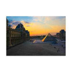 Louvre Museum Pyramid Postcard-The Work Hard Travel Well Store