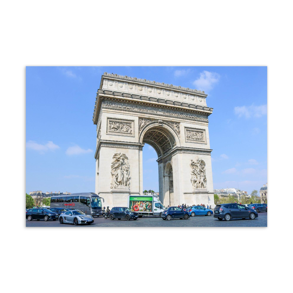 Arc de Triomphe Postcard-The Work Hard Travel Well Store